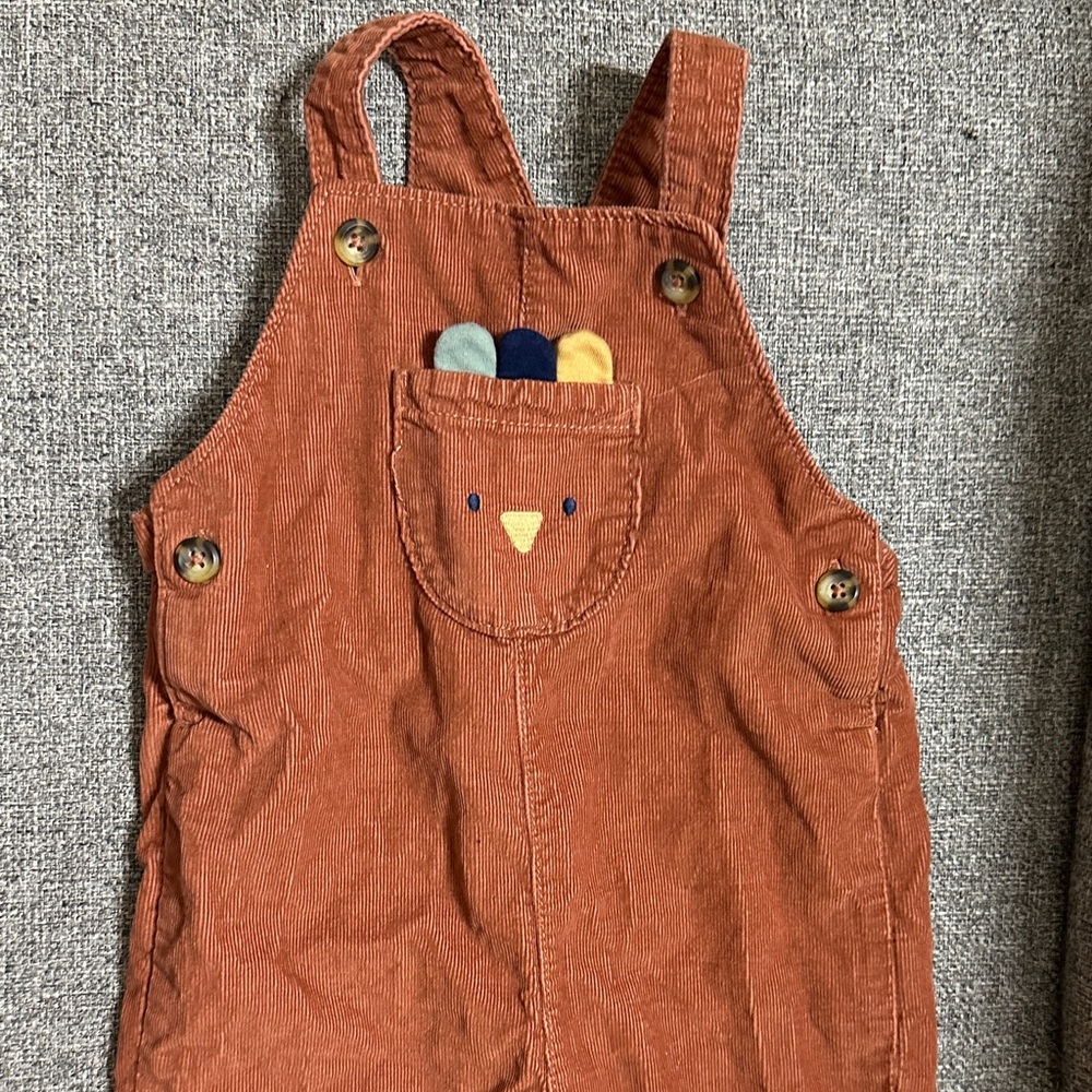Kids Corduroy Overalls - Brown